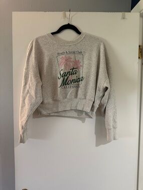 Abercrombie Soft A&F collection cropped sweatshirt